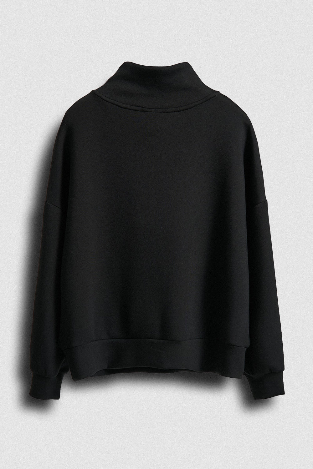 Scuba Half Zip Mock Neck Sweatshirt Athleisure Top for Women in Black - Women's Wholesale Shorts | Trend Notes