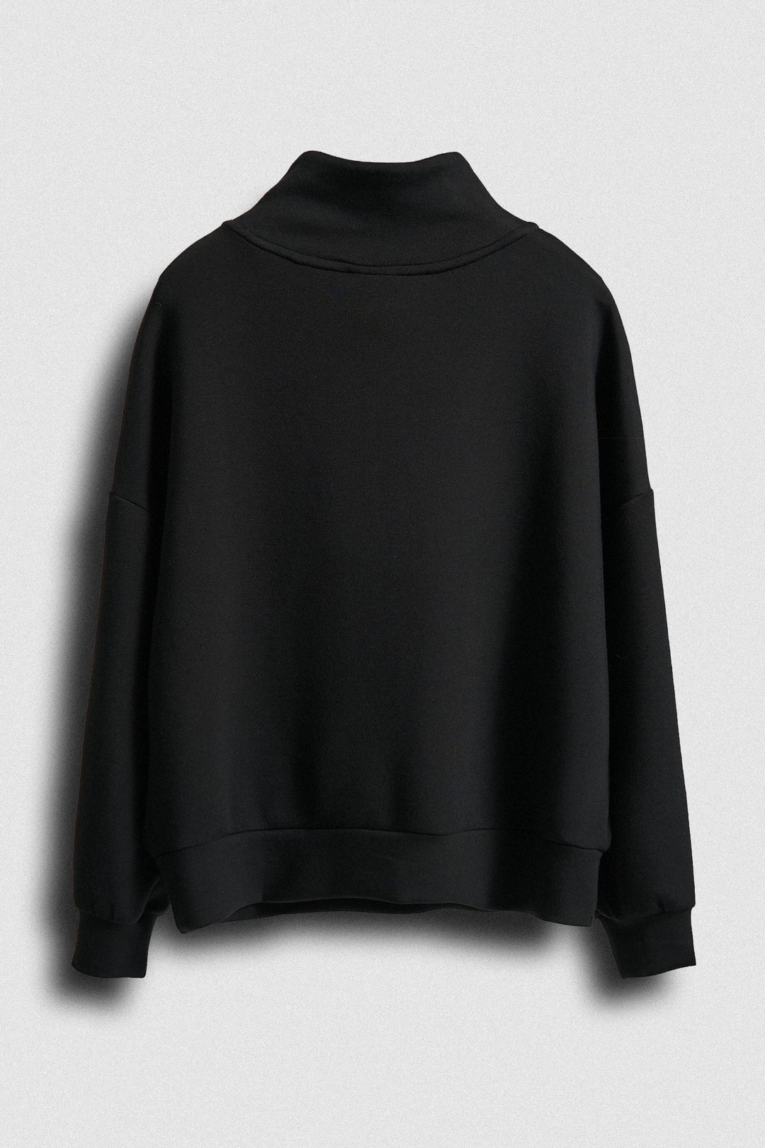 Scuba Half Zip Mock Neck Sweatshirt Athleisure Top for Women in Black - Women's Wholesale Shorts | Trend Notes