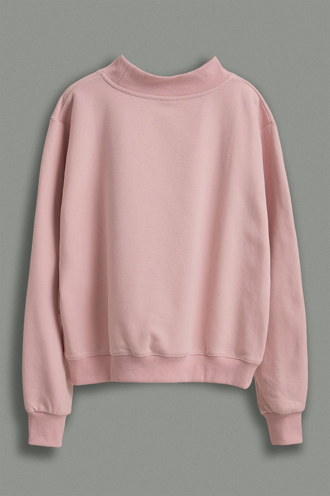 Mom's Favorite Varsity Print Mock Neck Sweatshirt in Pink - Women's Wholesale Shorts | Trend Notes