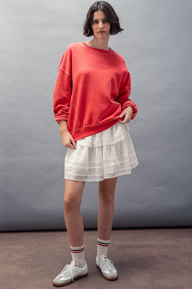 Tiered Away Lace Ruffle Miniskirt in White - Women's Wholesale Skirts | Trend Notes