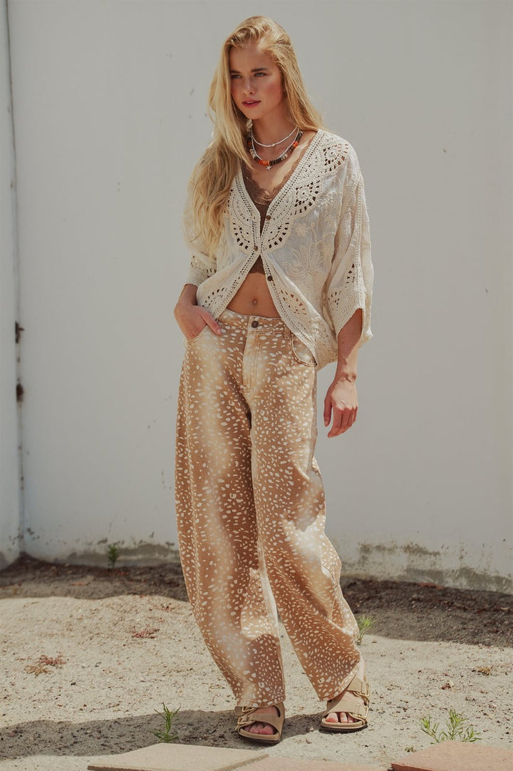 Golden Hour Crochet Kimono in Natural - Women's Wholesale Sweaters | Trend Notes