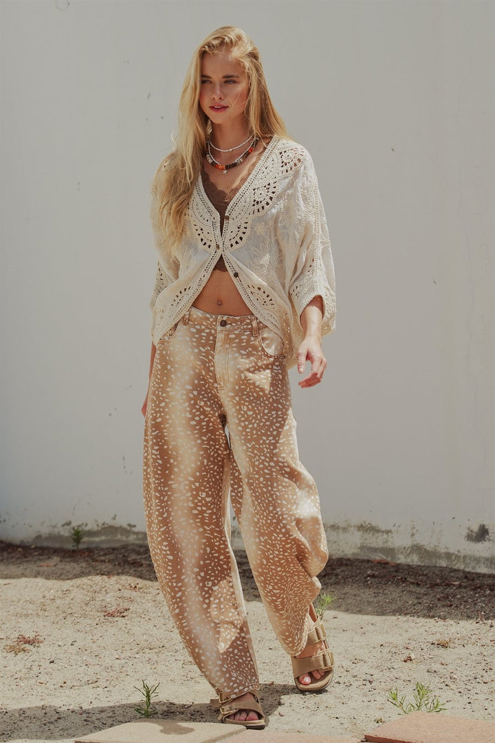 Golden Hour Crochet Kimono in Natural - Women's Wholesale Sweaters | Trend Notes