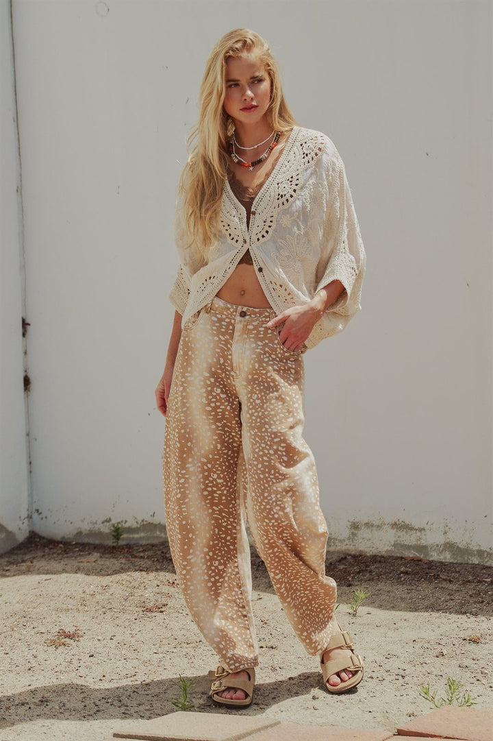 Golden Hour Crochet Kimono in Natural - Women's Wholesale Sweaters | Trend Notes
