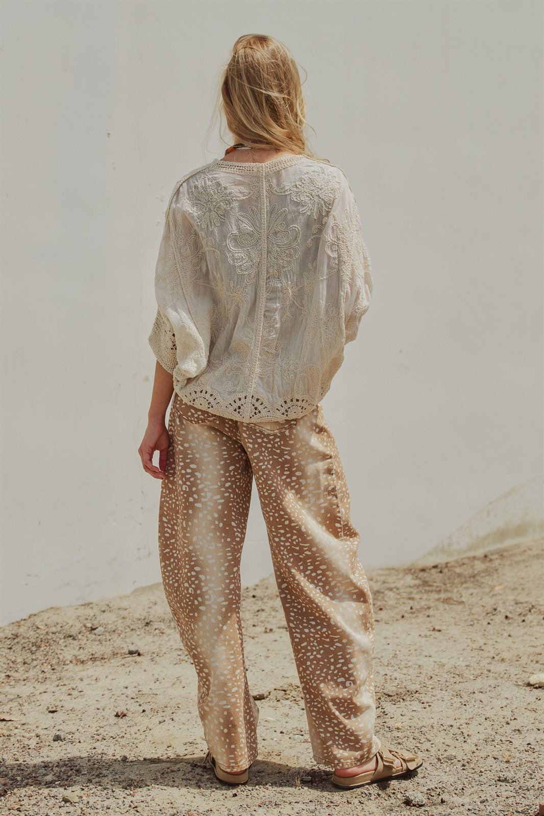Golden Hour Crochet Kimono in Natural - Women's Wholesale Sweaters | Trend Notes