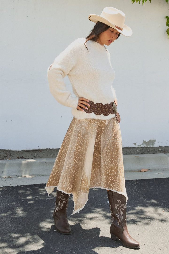 Texas Sequin Letter Fuzzy Wool Blend Pullover Sweater in Ivory - Women's Wholesale Sweaters | Trend Notes