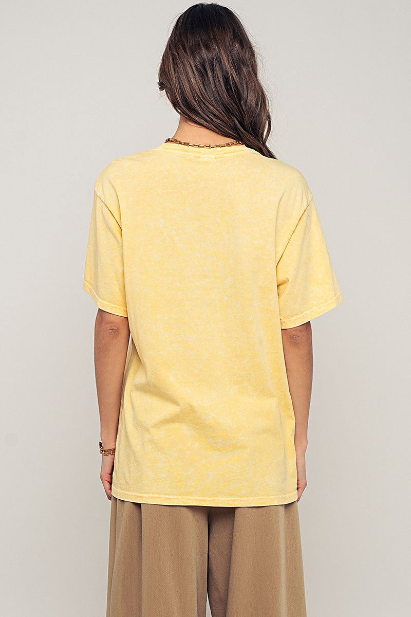 Desert Heart Graphic Boho Tops for Women in Honey Mustard - Women's Wholesale Graphic T-shirts | Trend Notes