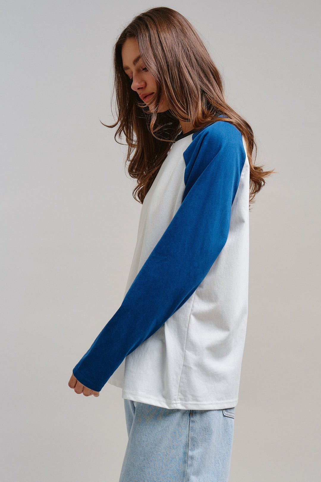All-Star Vintage Baseball Tee in Blue - Women's Wholesale Tops | Trend Notes