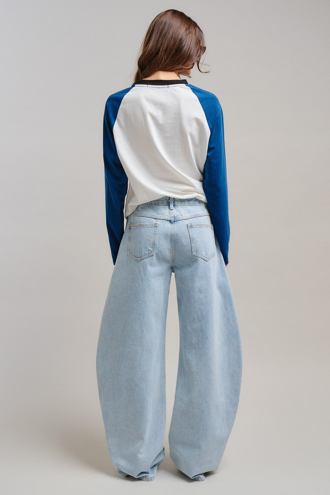 All-Star Vintage Baseball Tee in Blue - Women's Wholesale Tops | Trend Notes