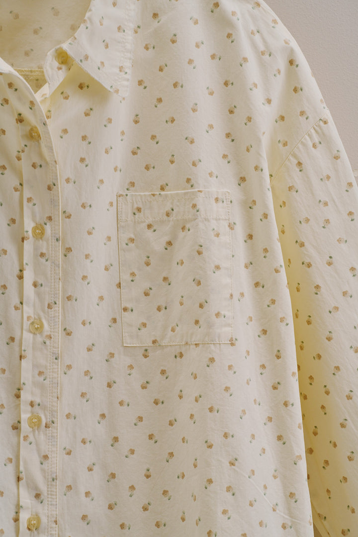 Soft Meadow Button-Down Shirt in Cream - Women's Wholesale Tops | Trend Notes