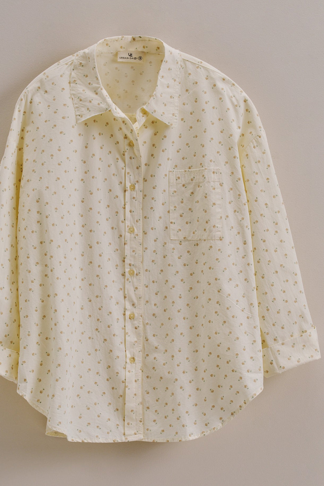 Soft Meadow Button-Down Shirt in Cream - Women's Wholesale Tops | Trend Notes
