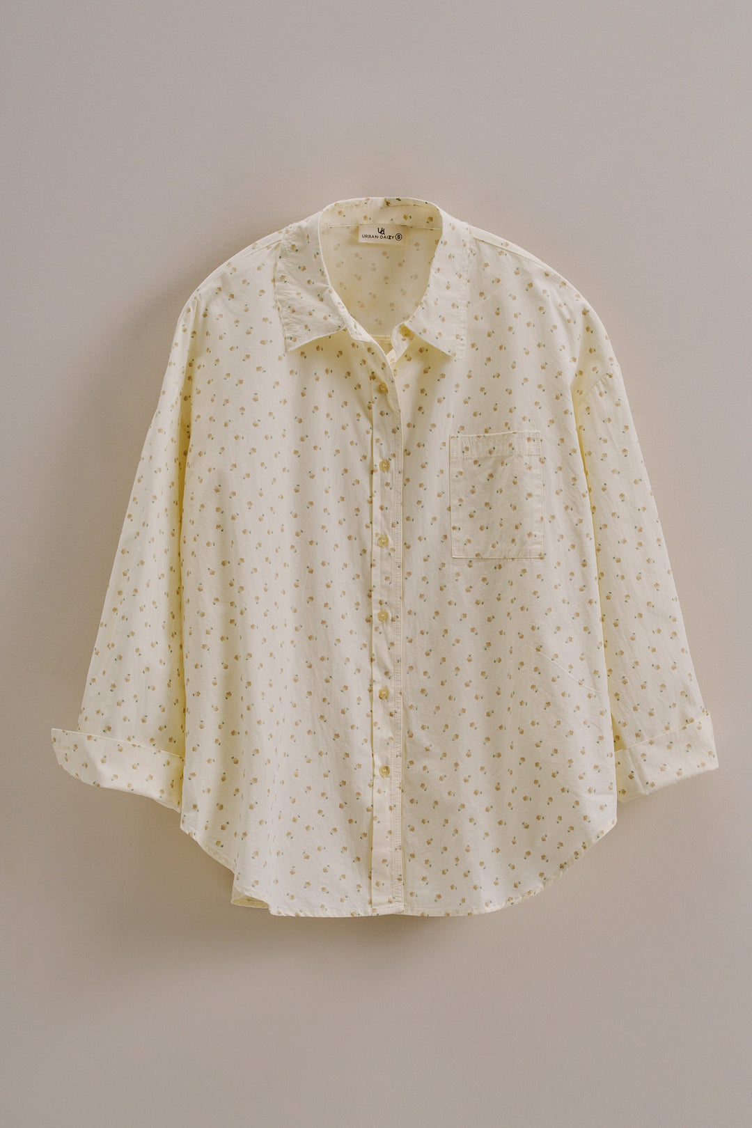 Soft Meadow Button-Down Shirt in Cream - Women's Wholesale Tops | Trend Notes