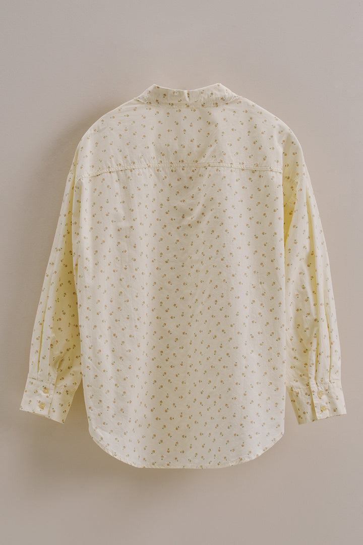 Soft Meadow Button-Down Shirt in Cream - Women's Wholesale Tops | Trend Notes