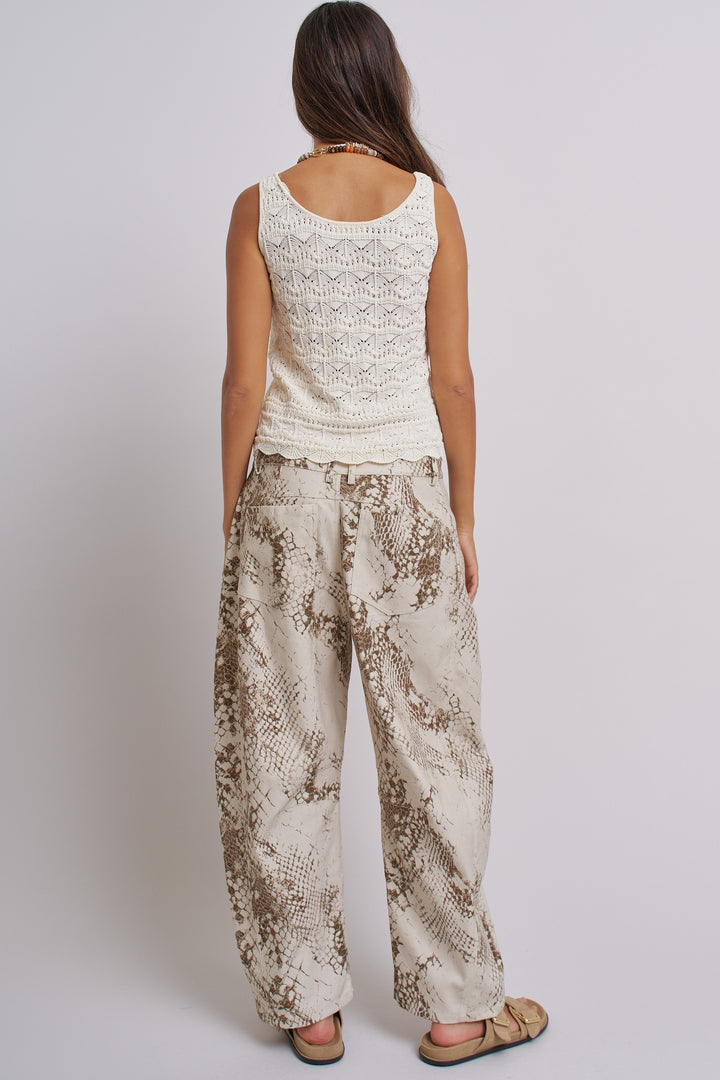 Delicate Charm Lace Pointelle Knit Tank in Ivory - Women's Wholesale Tops | Trend Notes