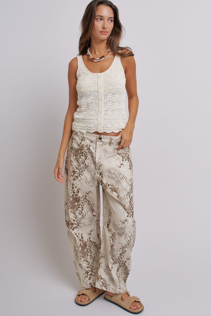 Delicate Charm Lace Pointelle Knit Tank in Ivory - Women's Wholesale Tops | Trend Notes