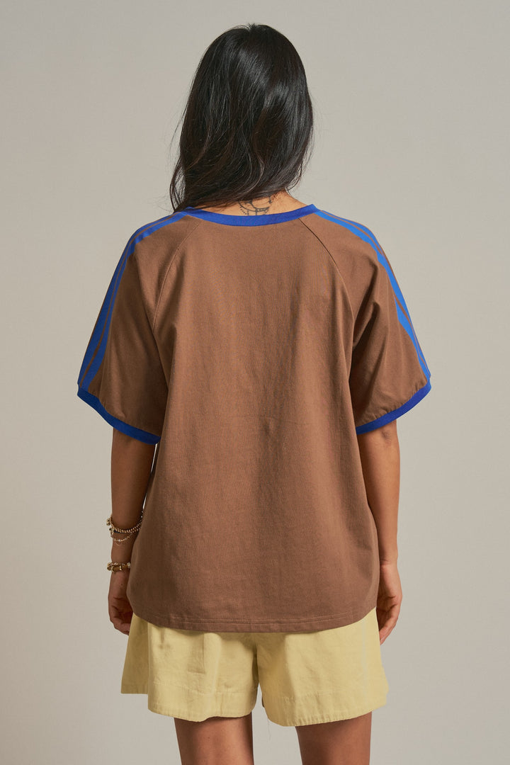 Mermaid Graphic Tee in Vintage Sporty Coastal in Brown - Women's Wholesale Fashion | Trend Notes