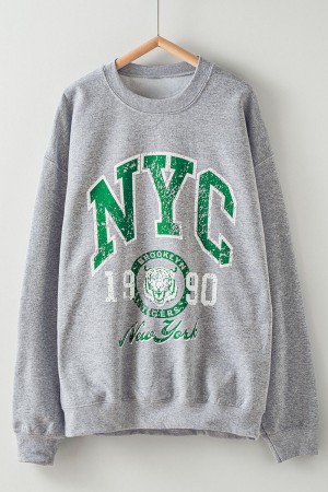 0158-4159<br/>OVERSIZED NYC 1990 GRAPHIC PULLOVER SWEATSHIRT